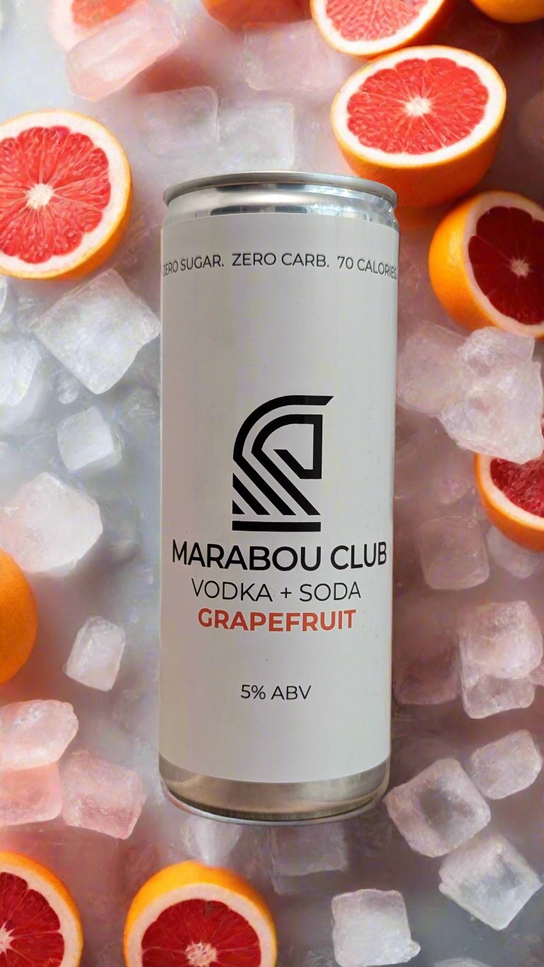Marabou Club Vodka Soda Grapefruit on ice