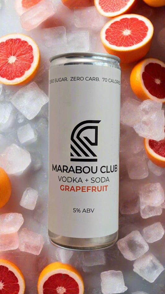 Marabou Club Vodka Soda Grapefruit on ice